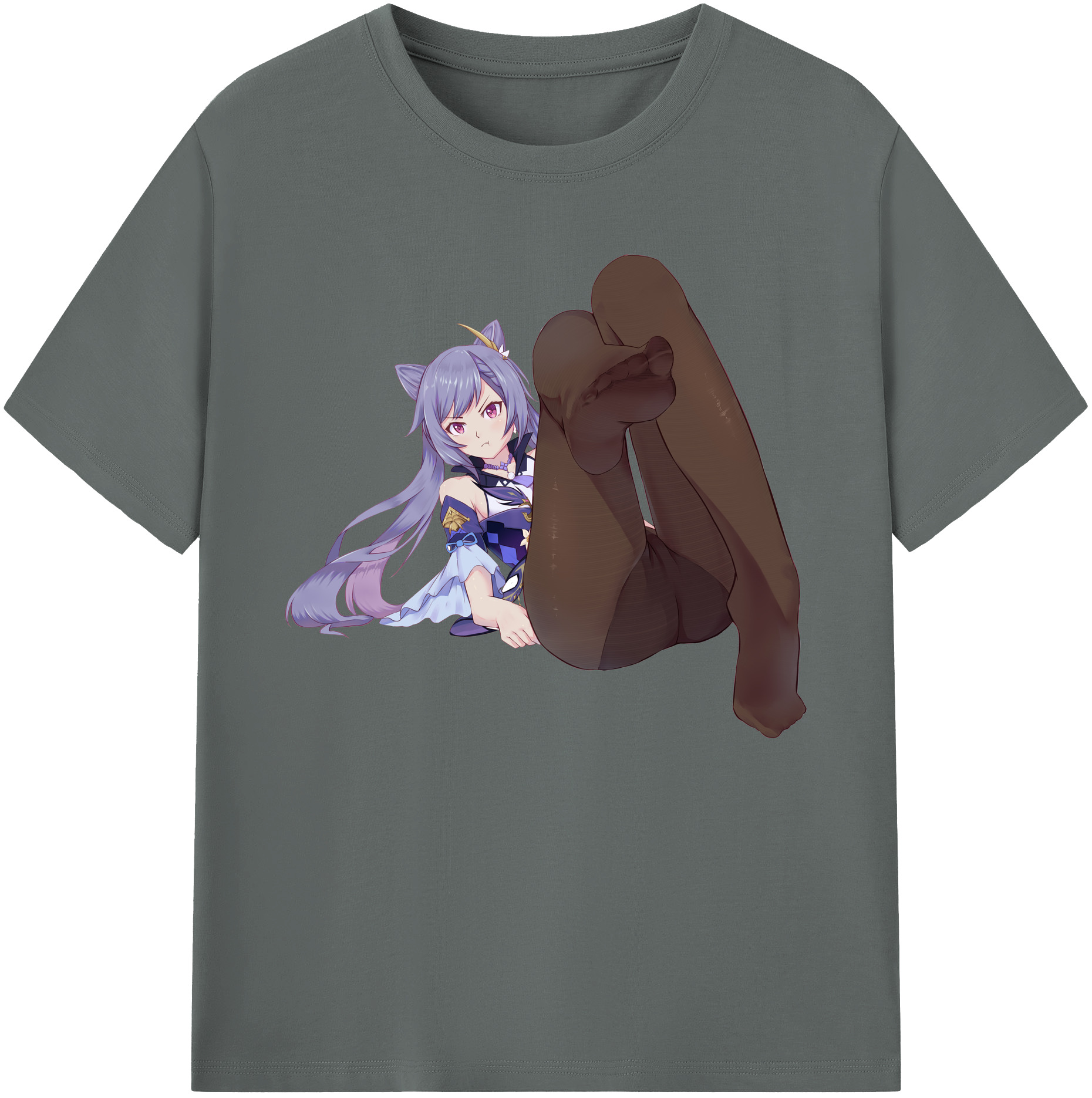 げんし神 刻晴 こくせい genshin Kokusei 綿100％ メンズ半袖Tシャツ｜肌触りやわらか＆通気性